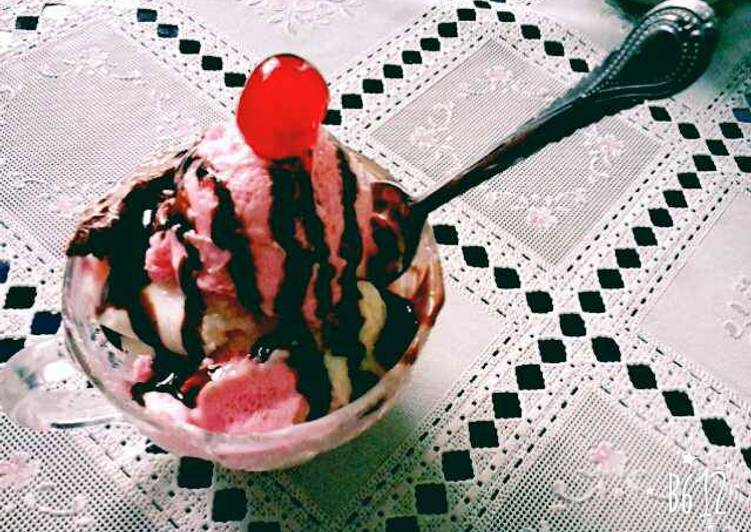Ice Cream with cerry