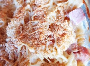 Une photo de Gratin de pâte à la béchamel légère au jambon 😋