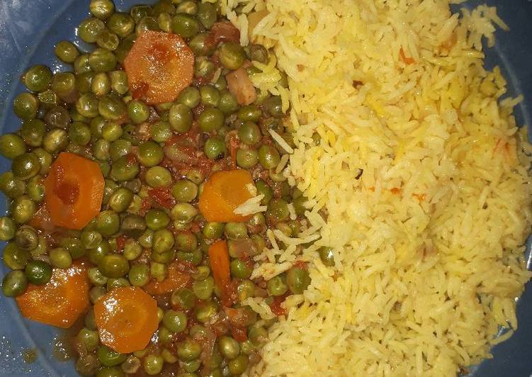 Rice with fried peas