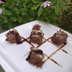 Chocolate pudding A picture of Chocolate pudding.