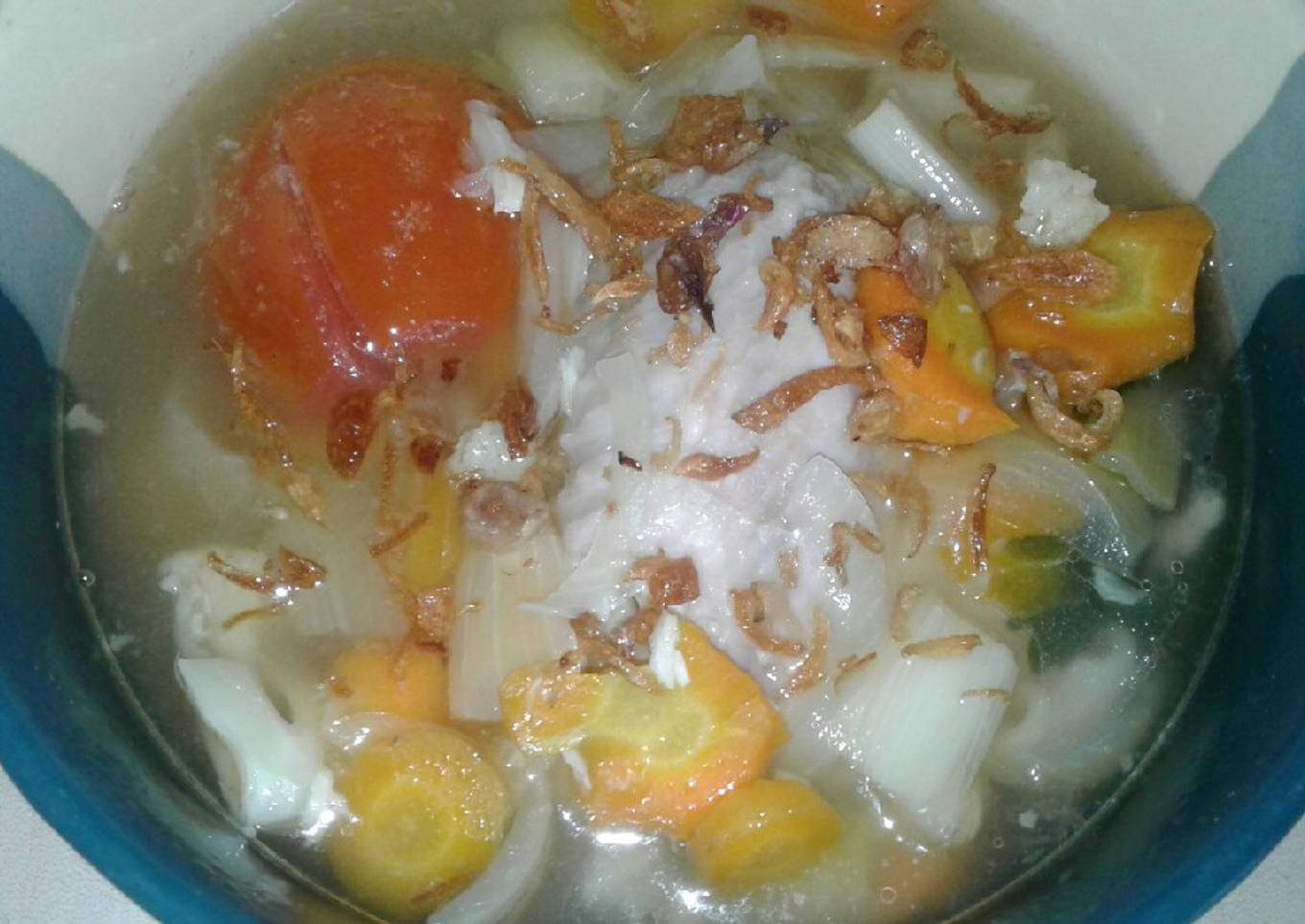 Soup with chicken wings