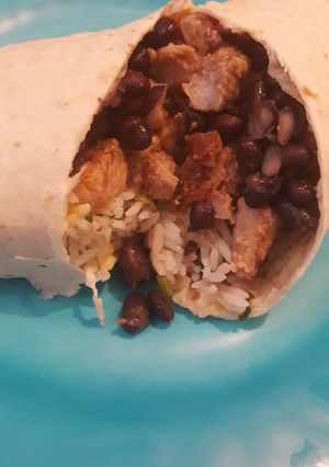 A picture of Rip off Chicken Chipotle burrito.