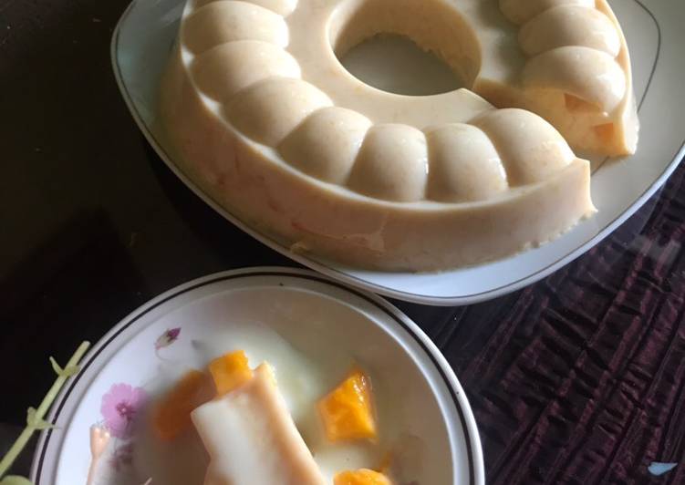 Puding susu mangga asli
