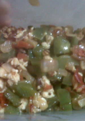 A picture of Paneer Capsicum/ Paneer Bhurji.