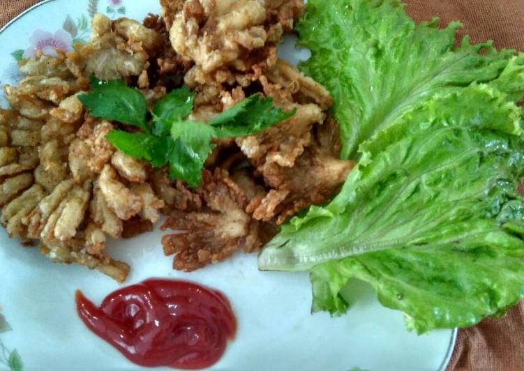 Langkah memasak Cendawan Krispi gurih