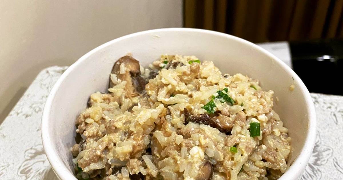 Minced pork and shiitake congee Recipe by Jeerapa K. Cookpad