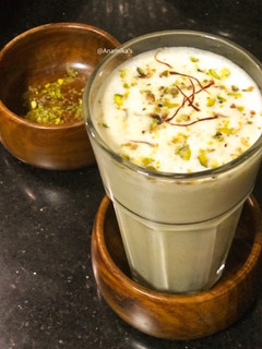 A picture of Walnuts-Dates-Saffron Sherbet 🧋.