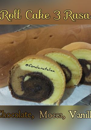 Foto resep Roll Cake 3 Rasa