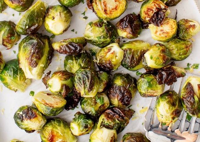 Roasted Brussels Sprout with Corn Cashews and cranberries