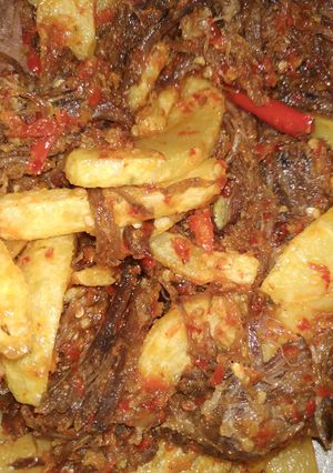 Foto resep Suwir Daging Kentang Balado