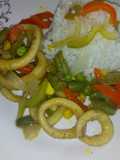 Aros de calamar en curry