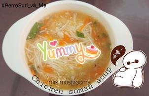 Chicken somen noodles soup - Mì somen thịt gà