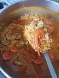 Arroz caldoso de gamba roja y berberechos
