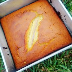 A picture of Lemon coconut Banana cake.