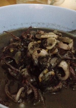 Foto resep Tumis cumi bumbu hitam