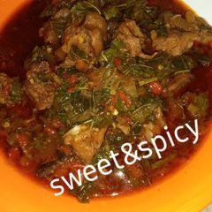 Sweet beef spinach A picture of Sweet beef spinach.