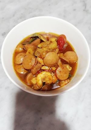 Foto resep Tumis udang sosis tofu