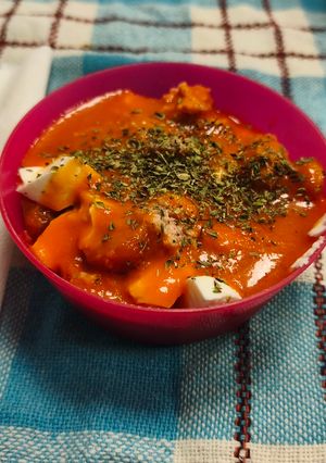 Una foto de Gazpacho de Bote Combinado con Laterio Saludable
