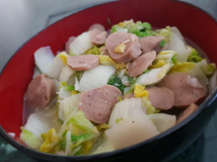 Resep Tumis sawi putih bakso yang Lezat Sekali