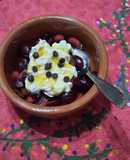 Cerezas tibias en airfryer