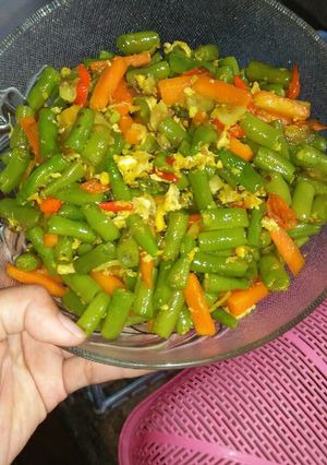 Foto resep Tumis buncis wortel orek telur