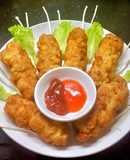 Thịt cuộn nấm chiên xù