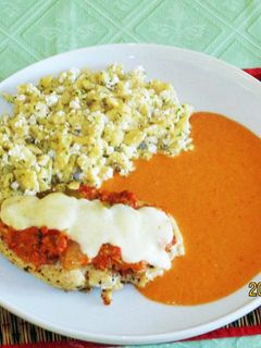 Lecsós csirkemell, kapros - túrós nokedlivel recept fotója