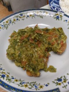 Foto resep Ayam geprek tepung sambel ijo