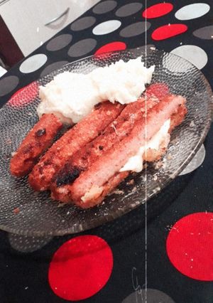 Una foto de Salchichas a la milanesa con queso 🤤