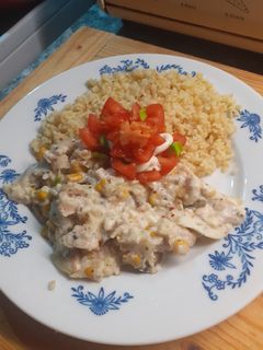 T- -g🍄-k🌽- csirkemell bulgurral😉 recept fotója