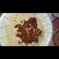 A picture of Mouth watery cuscus da miyan borkono.