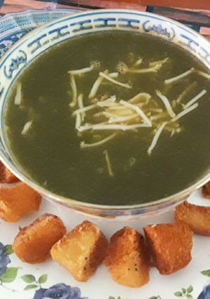 A picture of Palak soup.