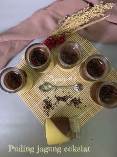 Foto resep Puding jagung Manis Lapis cokelat
