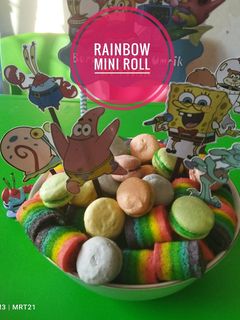 Foto resep 🎂Rainbow Mini Roll Cake