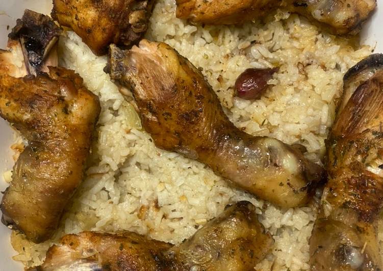 Langkah Mudah untuk Menyiapkan Nasi Ayam Panggang Oven  Rice Chicken Baked, Enak