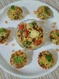 Pasta chaat basket