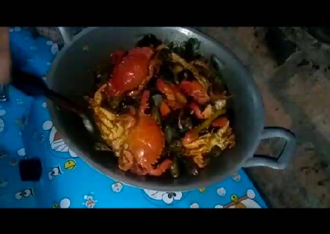 Langkah Mudah untuk Menyiapkan Kepiting kerang hijau saus Padang,makan besar, Menggugah Selera