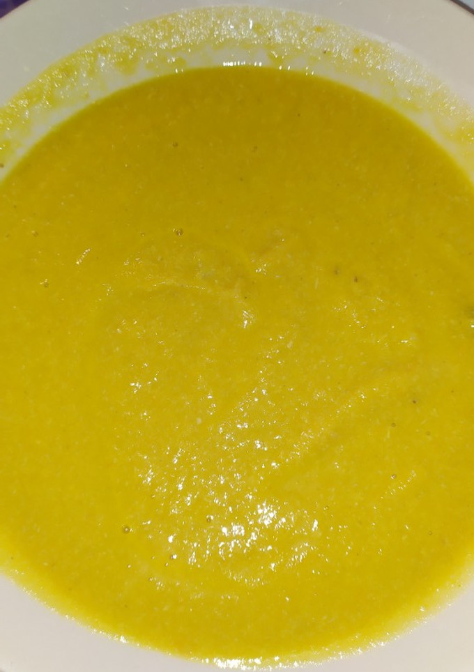 Una foto de Puré de verdura y pollo
