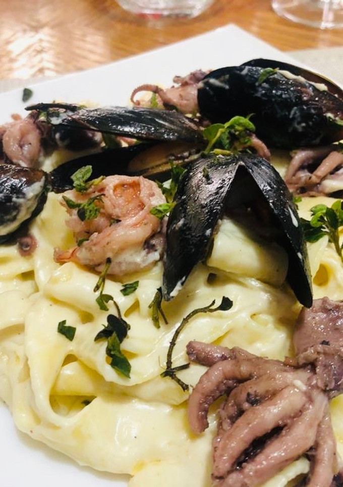 Una foto de Pasta De Mariscos di 4 Quesos al estilo Sonorense