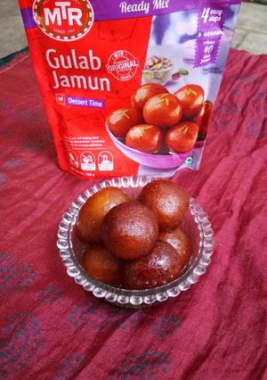 A picture of MTR Premix Gulab Jamun.