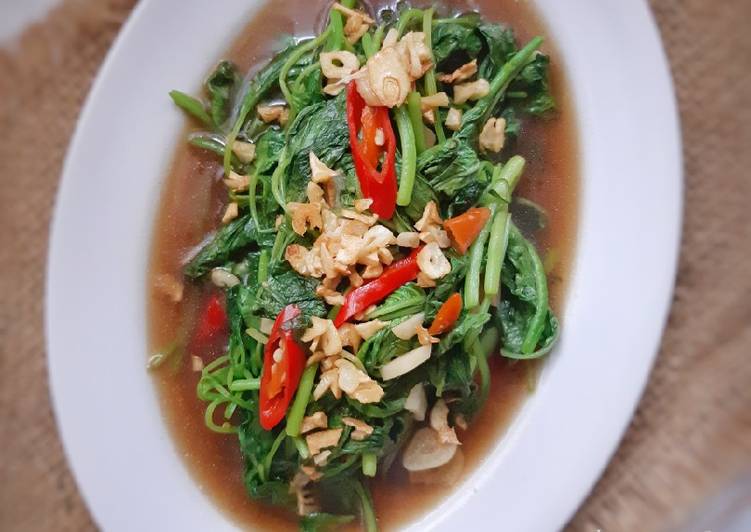 Tumis bayam bawang putih