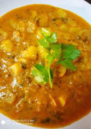 A picture of Sweet potato curry (shakarkand ki sabji).