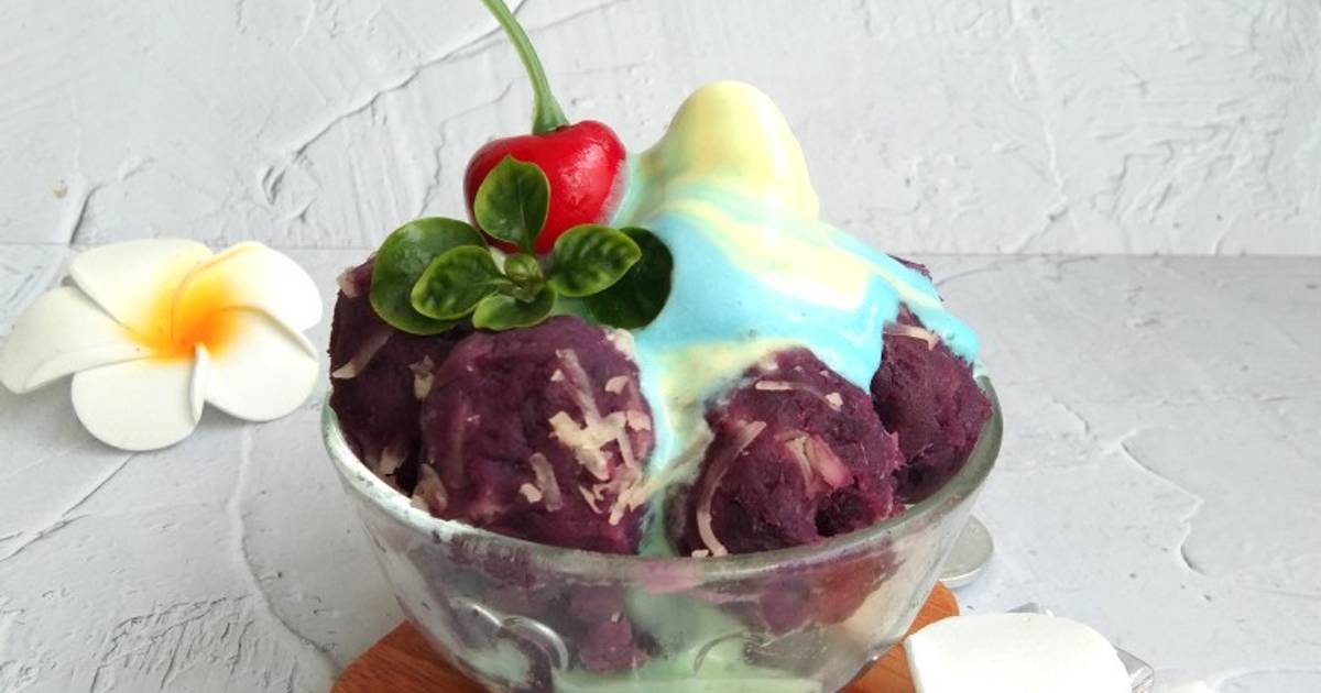 Resep Ubi Ungu Panggang Ice Cream Oleh Wiwin Cookpad