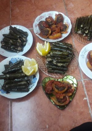 صورة لوصفة يبرق وبطاطا محشيه لحم
