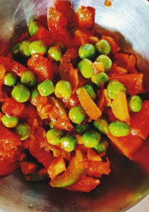A picture of Green peas sabji.