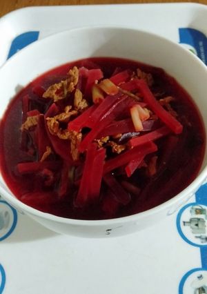 Hình của món Canh củ dền.