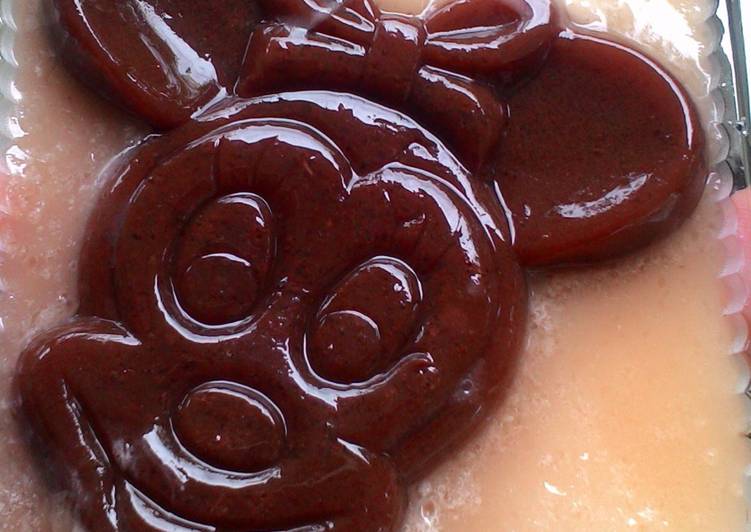 Resep Puding coklat jeruk karakter Anti Gagal