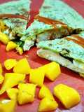 Chicken mango cheese quesadillas