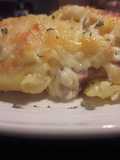 Lasagna de papa con jamon, queso y pancetta