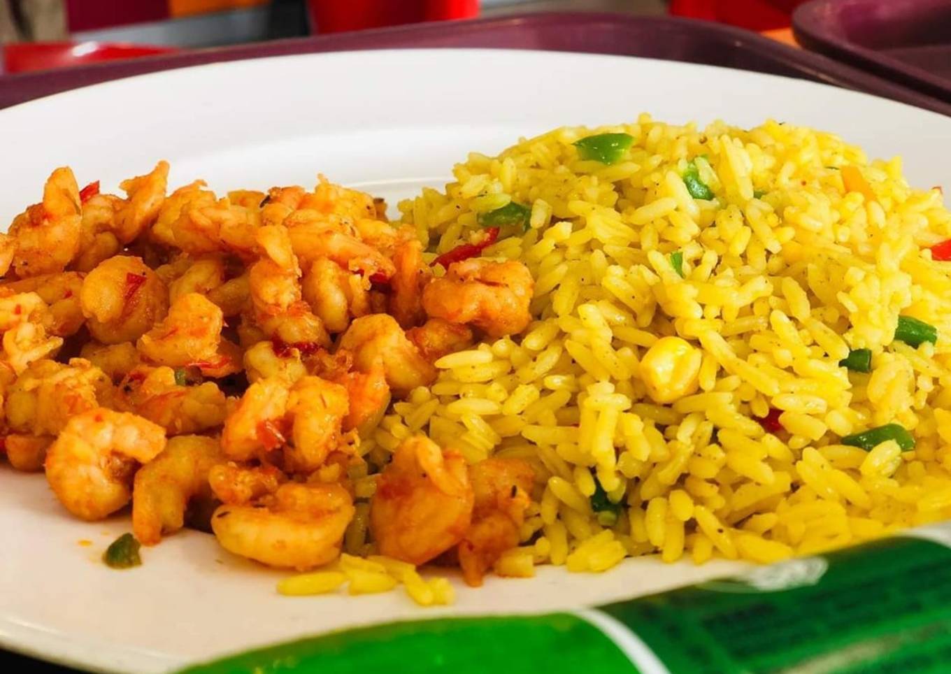 Fried rice with prawns